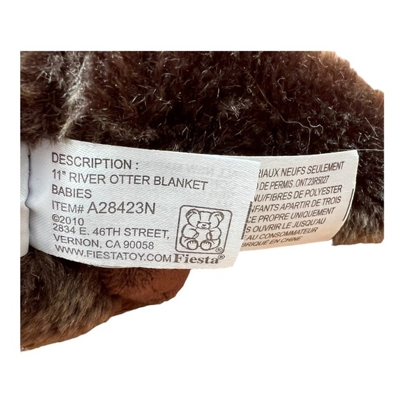 North Carolina‎ Aquariums Plush Sea Otter wrapped in Blue Blanket Souvenir 10” - Picture 5 of 6